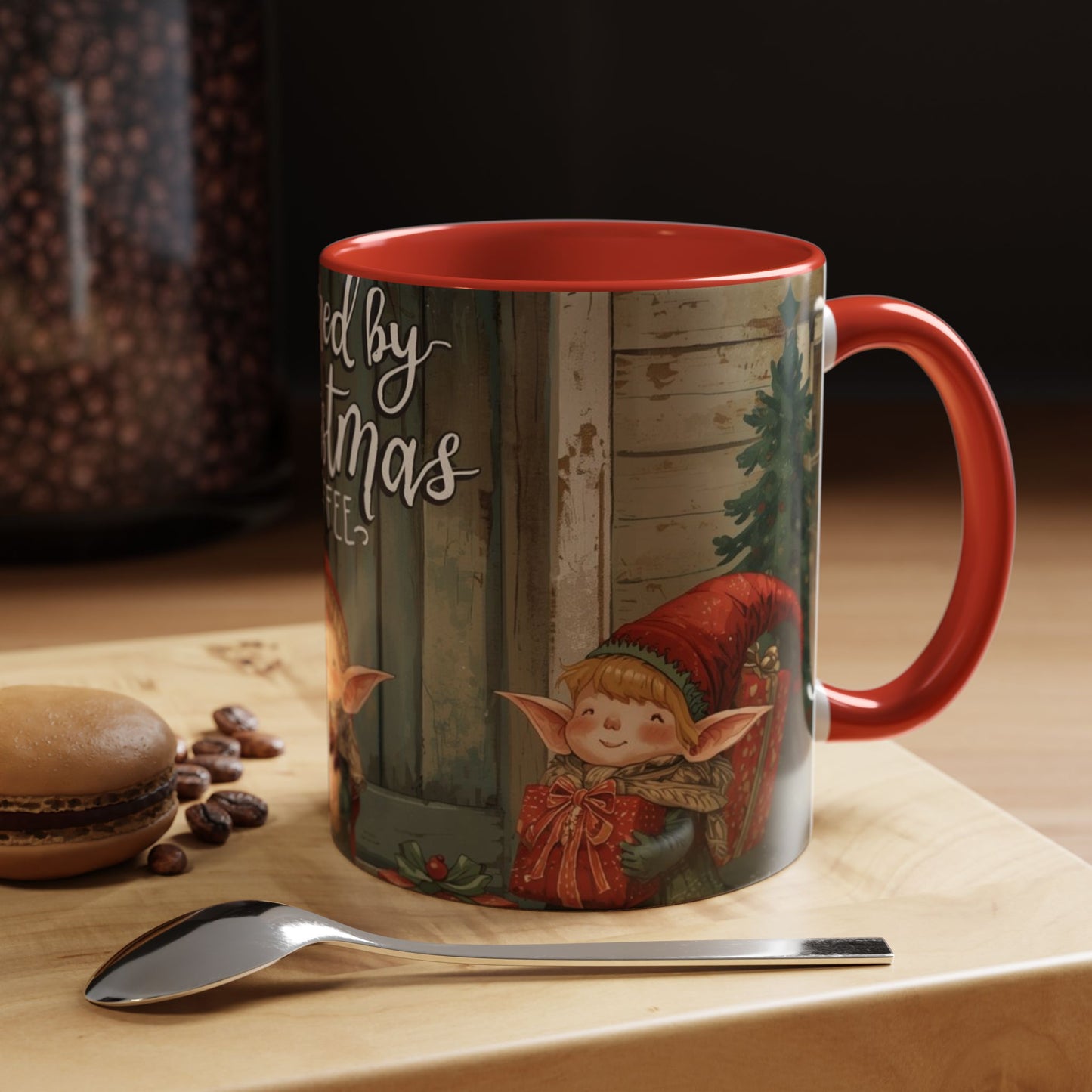 Powered By Christmas Accent Coffee Mug