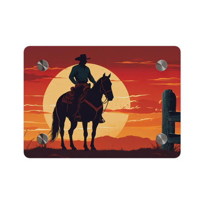 Rustic Western Sunset Acrylic Wall Art Panels - Rustic Home Decor