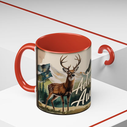 Adventure Awaits Accent Coffee Mug - Nature Lover Travel Gift