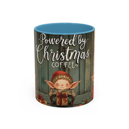 Powered By Christmas Accent Coffee Mug