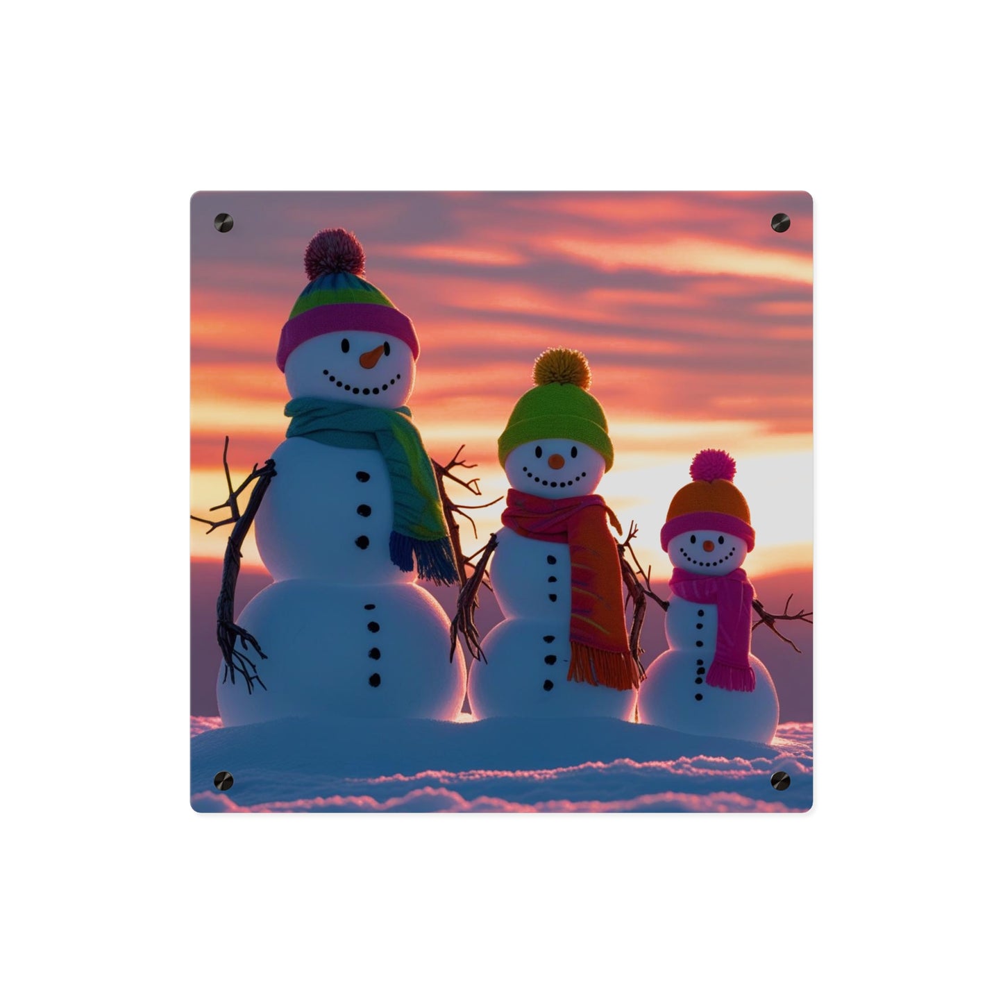 Snowman Acrylic Wall Art