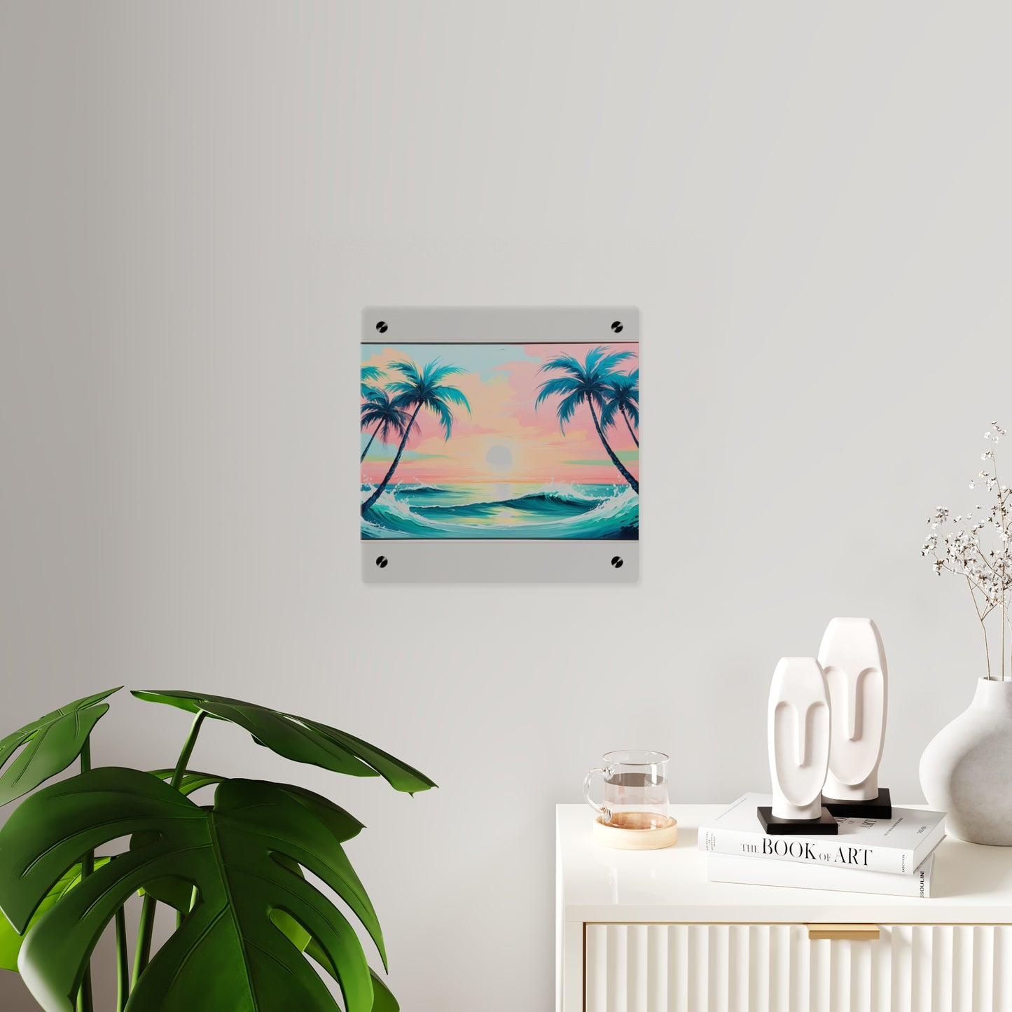 Palm Wave Paradise – Beach Sunset Acrylic Wall Panel