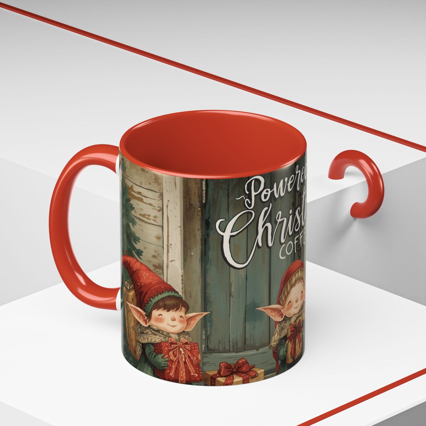 Powered By Christmas Accent Coffee Mug