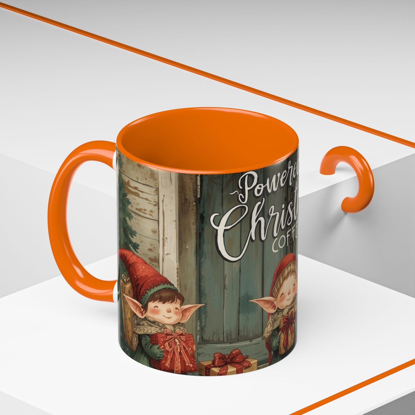 Powered By Christmas Accent Coffee Mug