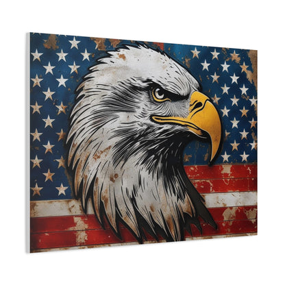 Tablou pe pânză Weathered Glory – Decor rustic de perete cu vultur pleșuv și stele