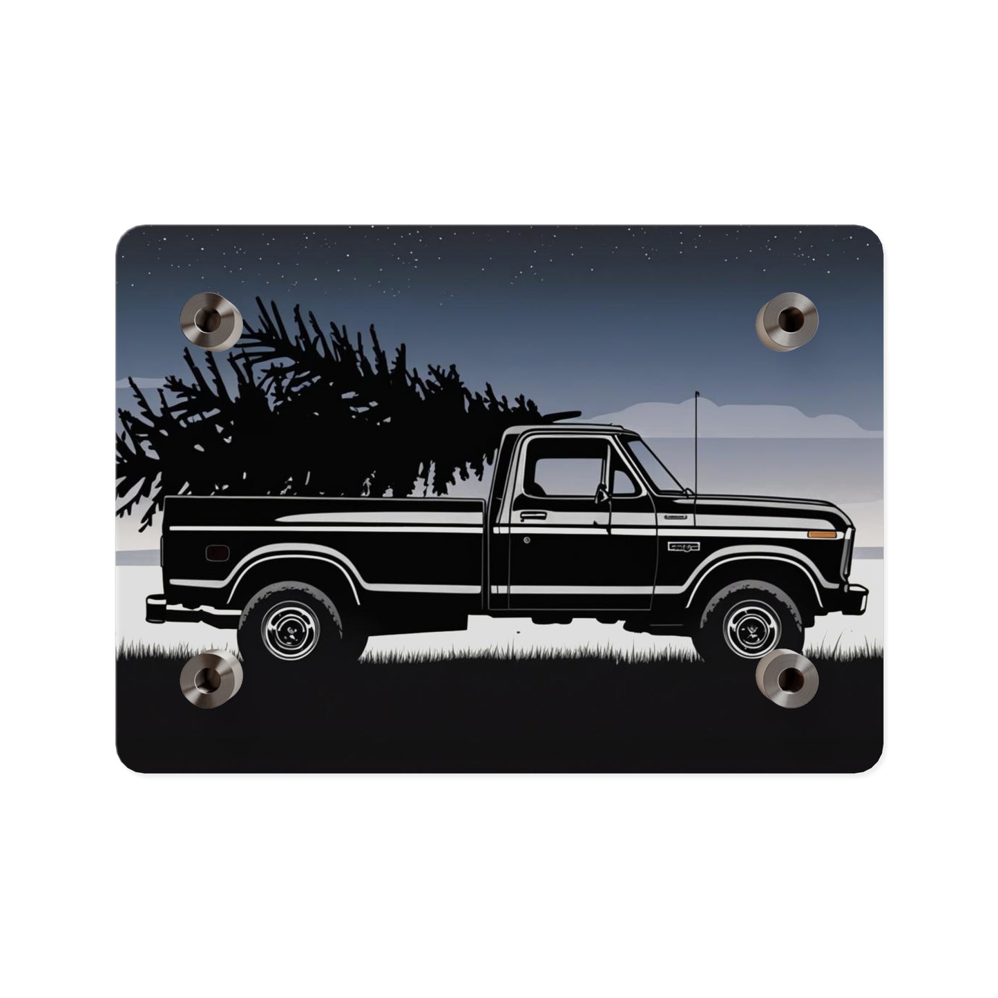 Classic Christmas Pickup – Rustic Country Wall Art