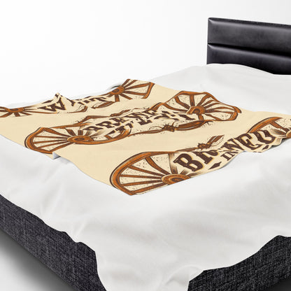 Cozy Western Themed Velveteen Blanket