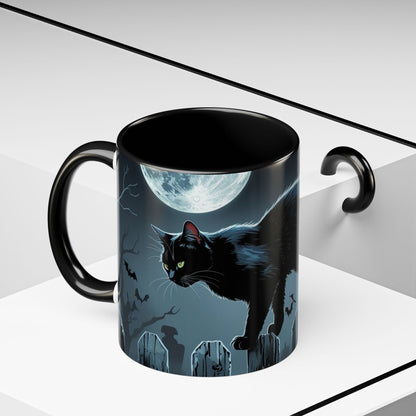 Mystical Black Cat Coffee Mug- Halloween Special