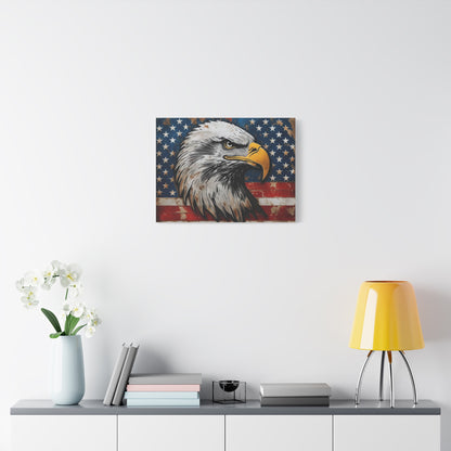 Tablou pe pânză Weathered Glory – Decor rustic de perete cu vultur pleșuv și stele