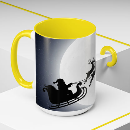 Christmas Sleigh Coffee Mug - Reindeer Holiday Gift