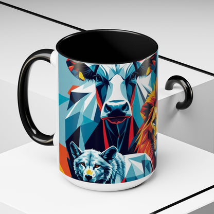 Vibrant Animal Art Coffee Mug - Bold Wildlife Design Gift