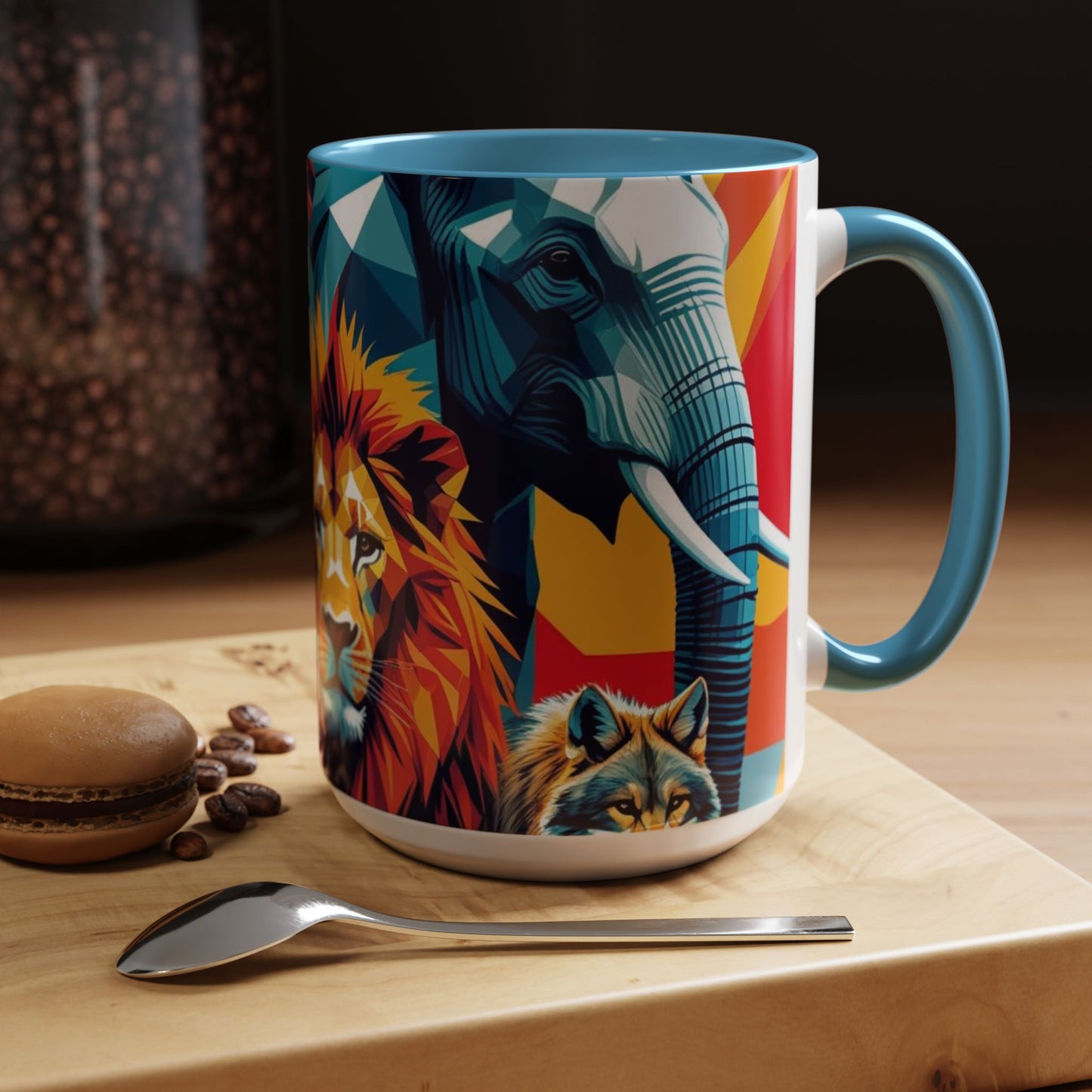 Vibrant Animal Art Coffee Mug - Bold Wildlife Design Gift
