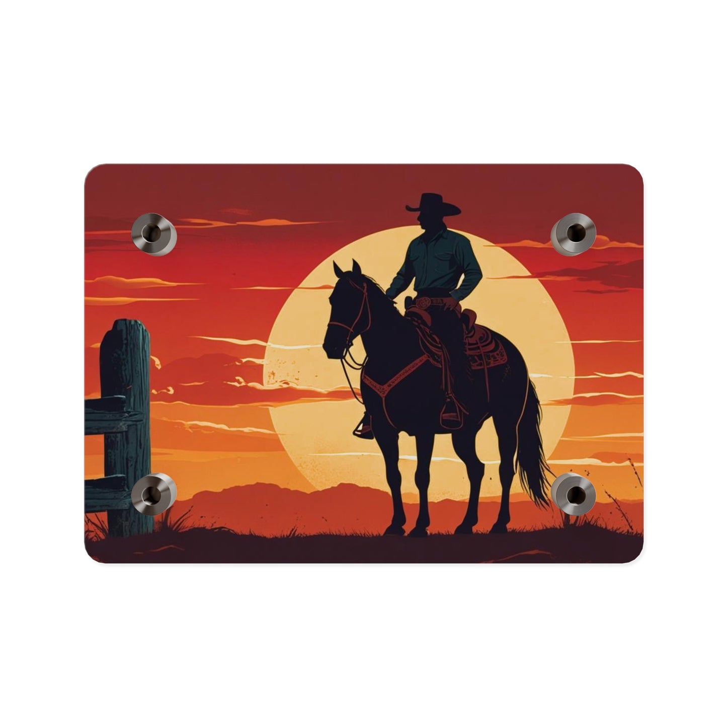 Rustic Western Sunset Acrylic Wall Art Panels - Rustic Home Decor