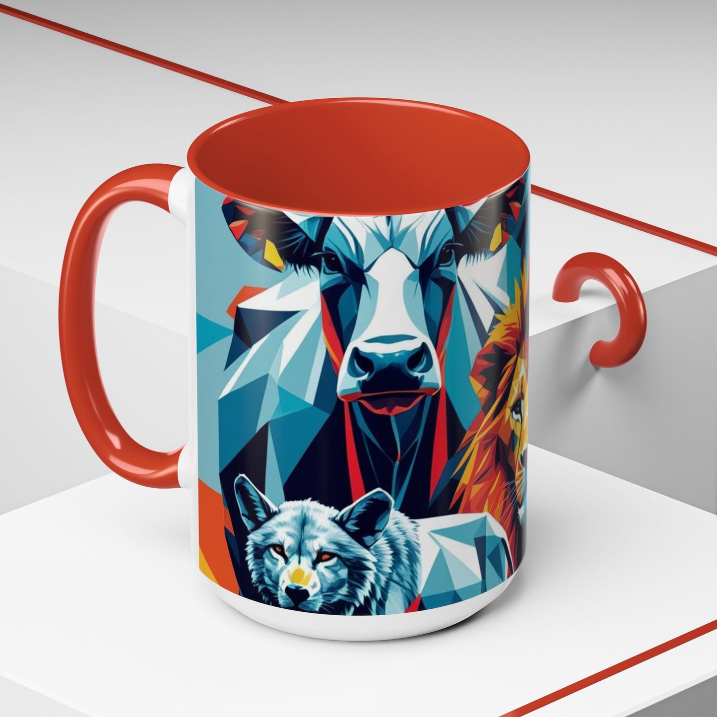 Vibrant Animal Art Coffee Mug - Bold Wildlife Design Gift