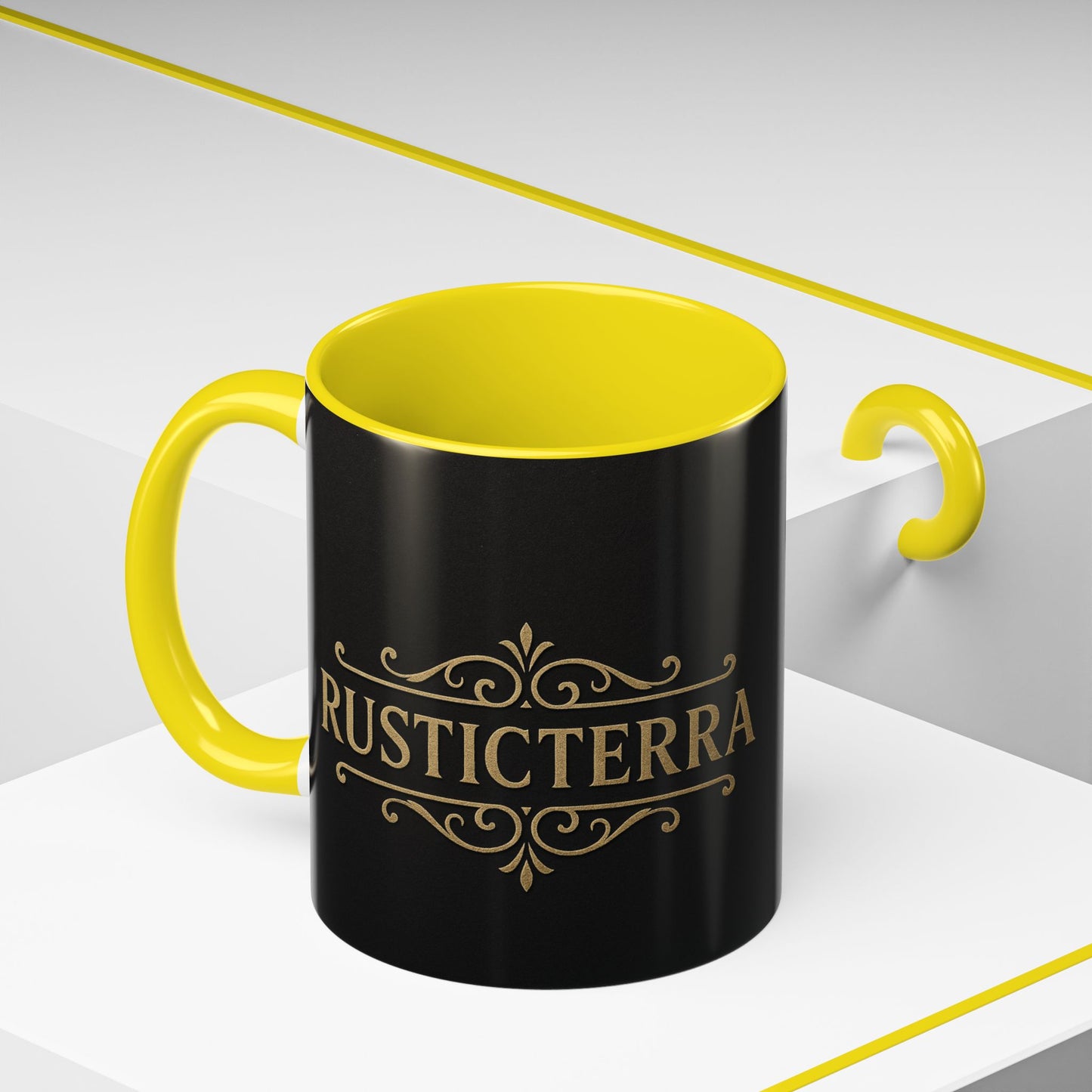 Cana de cafea Rustic Terra - Neagră elegantă, 290 ml și 425 ml
