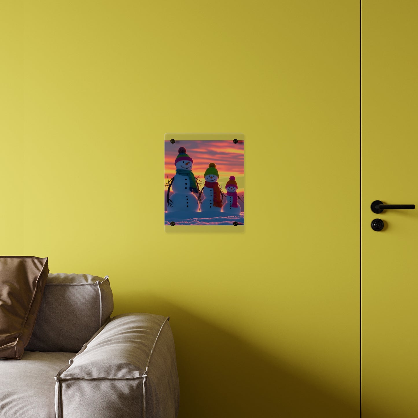 Snowman Acrylic Wall Art