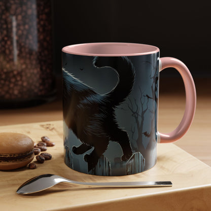 Mystical Black Cat Coffee Mug- Halloween Special