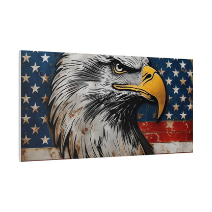 Tablou pe pânză Weathered Glory – Decor rustic de perete cu vultur pleșuv și stele