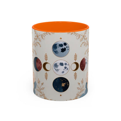 Celestial Floral Accent Coffee Mug- Mystic Moon Decor Drink-ware