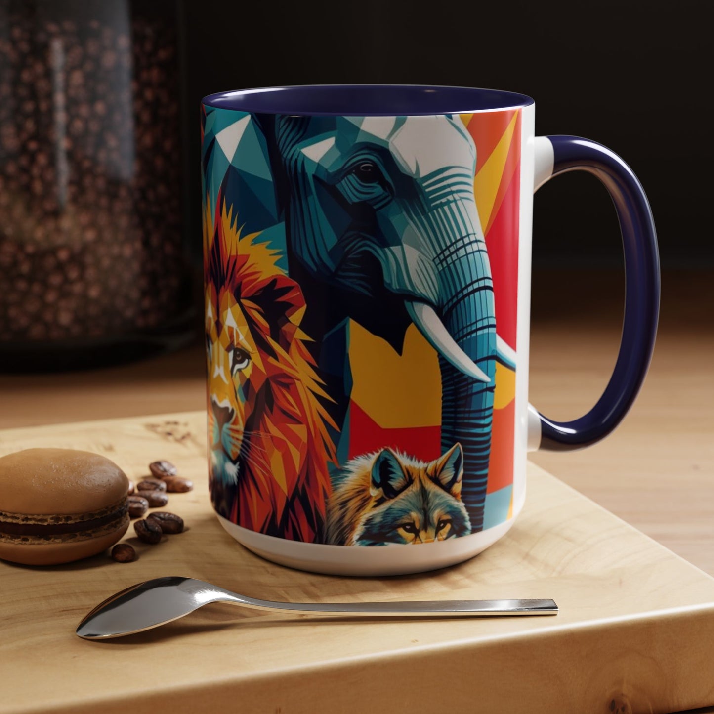 Vibrant Animal Art Coffee Mug - Bold Wildlife Design Gift