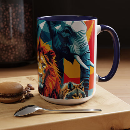 Vibrant Animal Art Coffee Mug - Bold Wildlife Design Gift