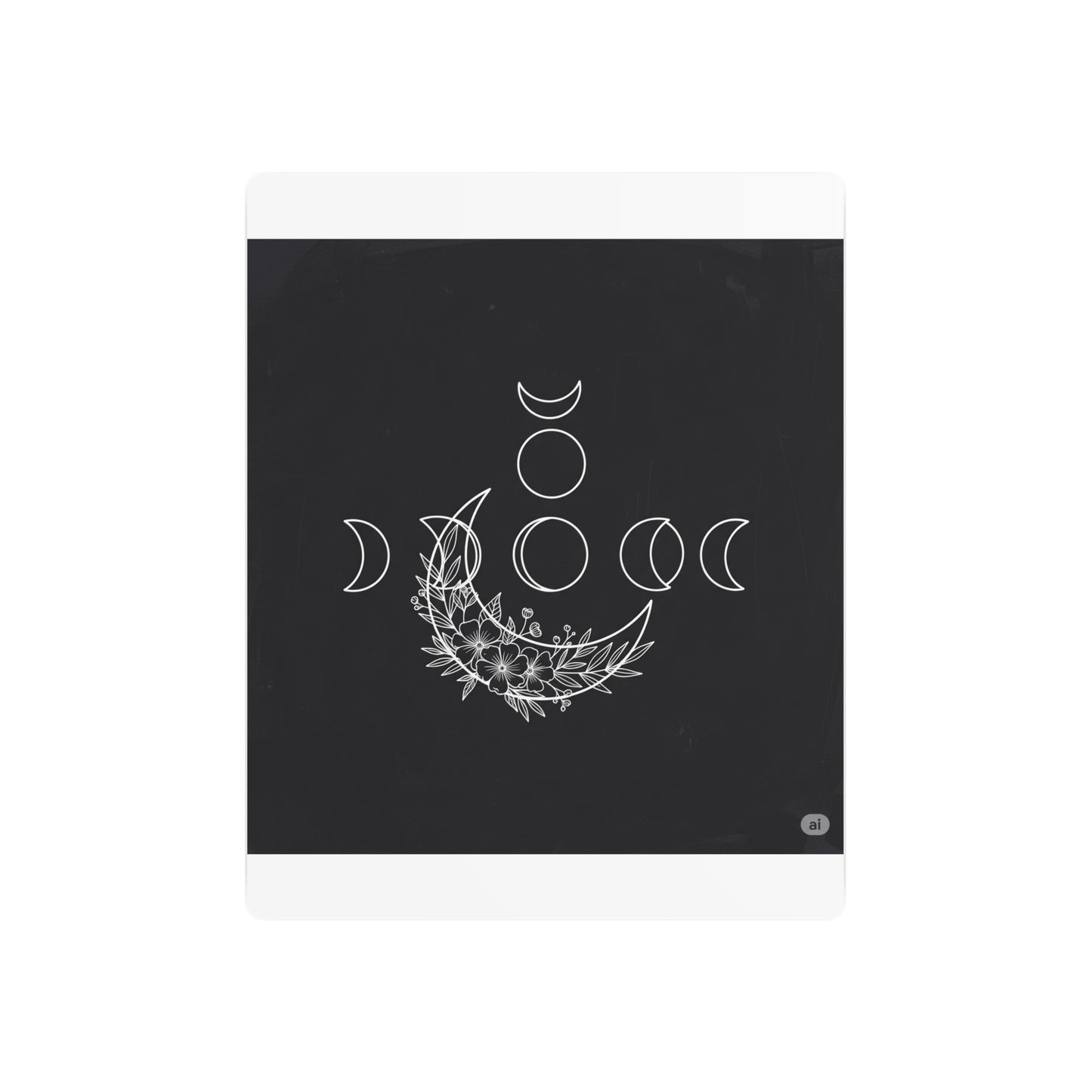 Botanical Moon Phase Wall Art – Metal Boho Accent Piece