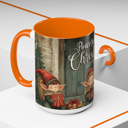 Powered By Christmas Accent Coffee Mug