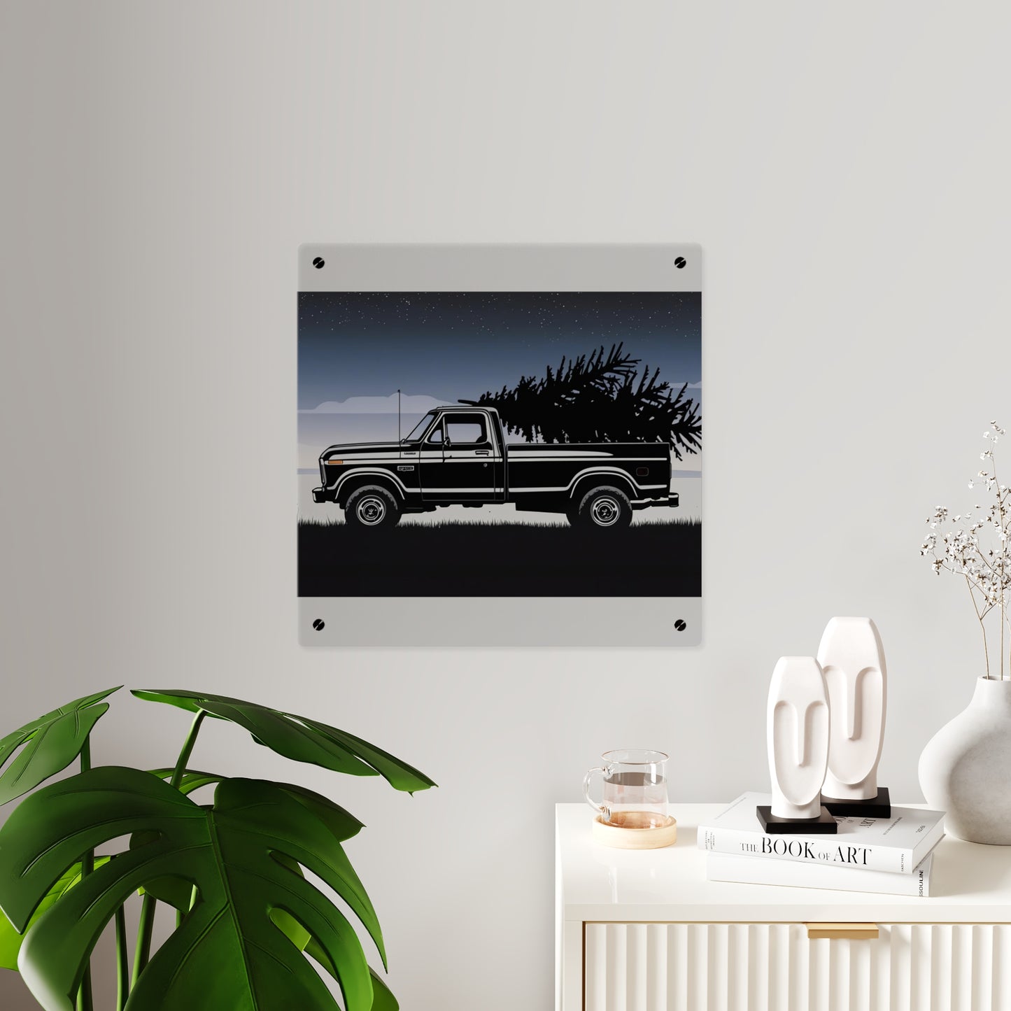 Classic Christmas Pickup – Rustic Country Wall Art