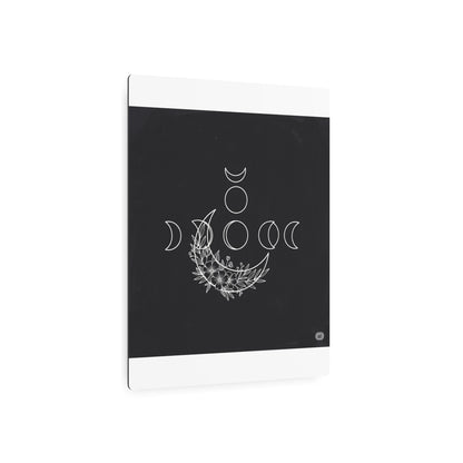 Botanical Moon Phase Wall Art – Metal Boho Accent Piece