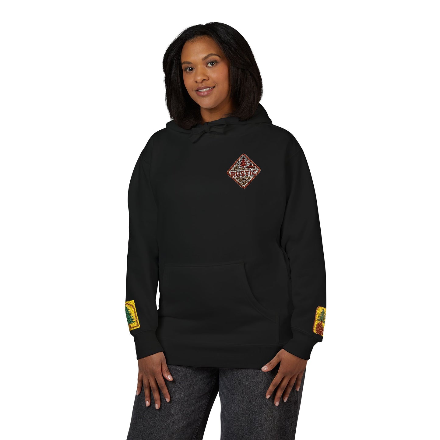 Cozy Rustic Graphic Hoodie - Unisex Fleece Pullover