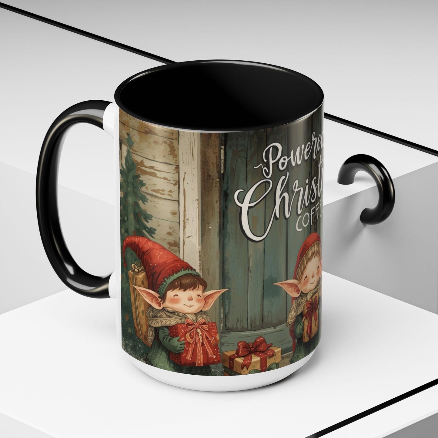 Powered By Christmas Accent Coffee Mug