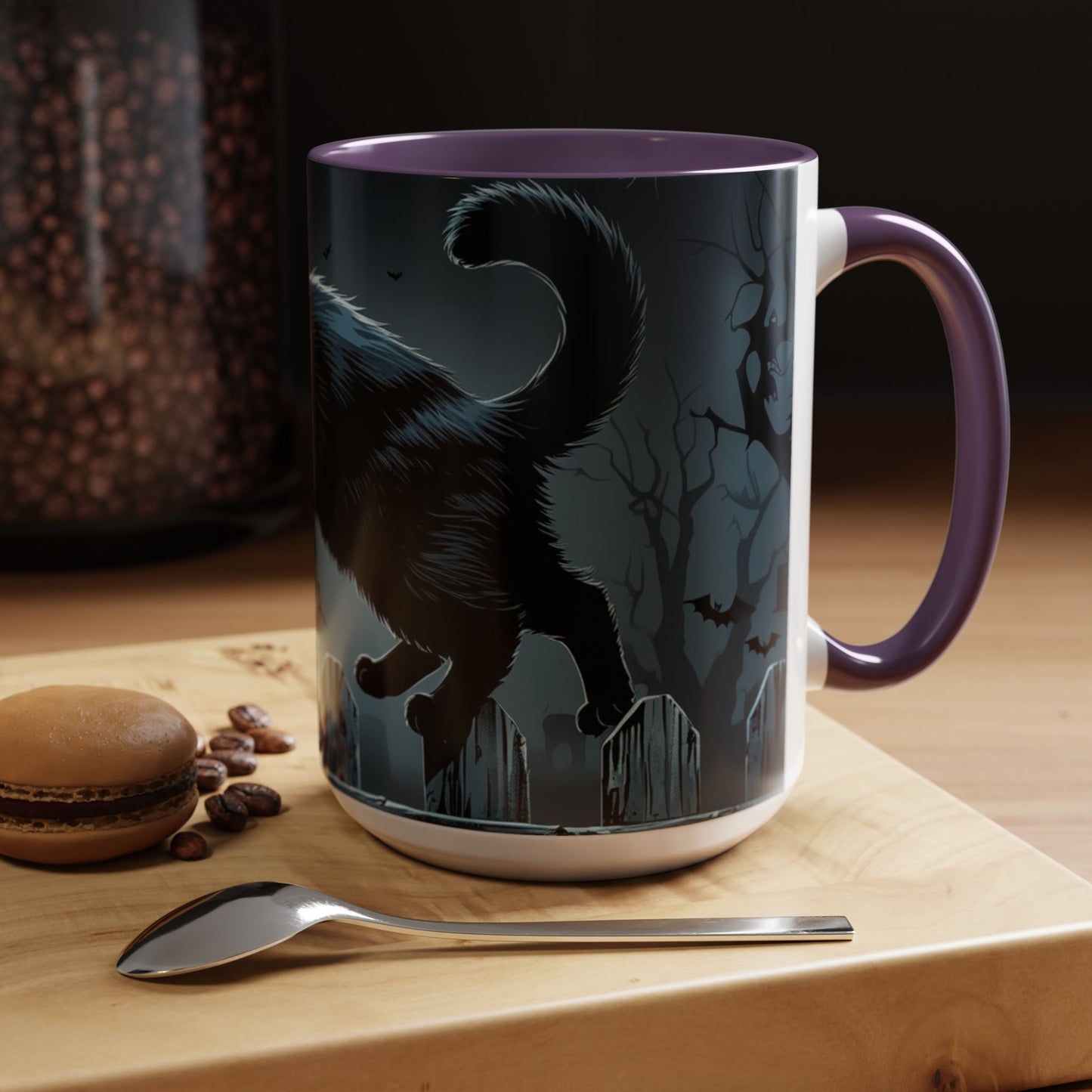 Mystical Black Cat Coffee Mug- Halloween Special