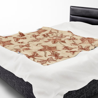 Cozy Star Embroidered Velveteen Plush Blanket