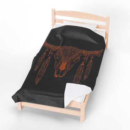 Boho Chic Velveteen Plush Blanket