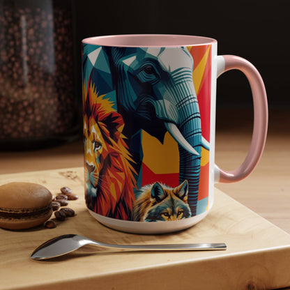 Vibrant Animal Art Coffee Mug - Bold Wildlife Design Gift