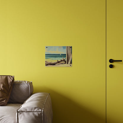 Beachside Acrylic Wall Art – Coastal Luxe Home Accent