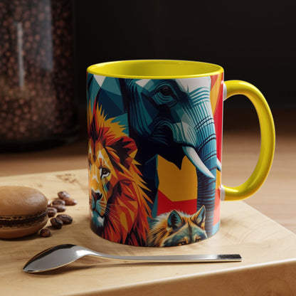 Vibrant Animal Art Coffee Mug - Bold Wildlife Design Gift