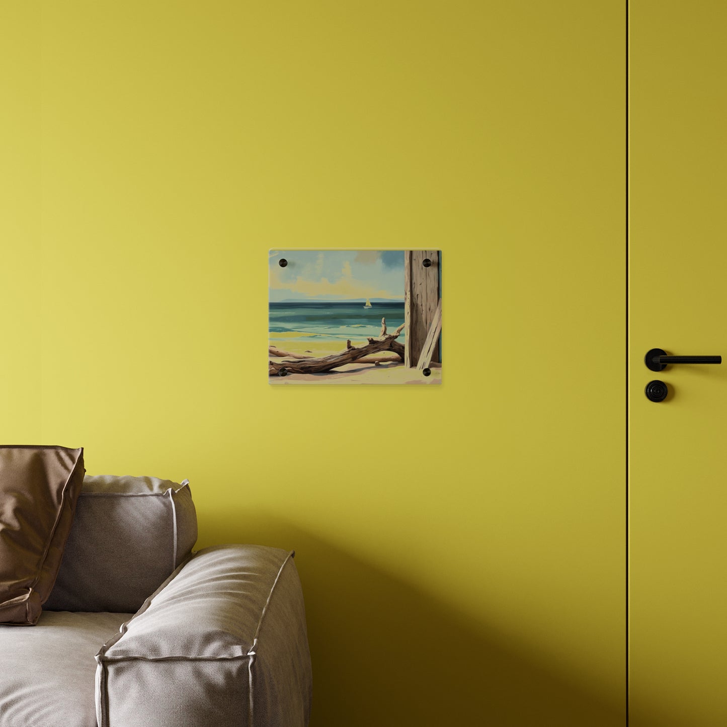 Beachside Acrylic Wall Art – Coastal Luxe Home Accent