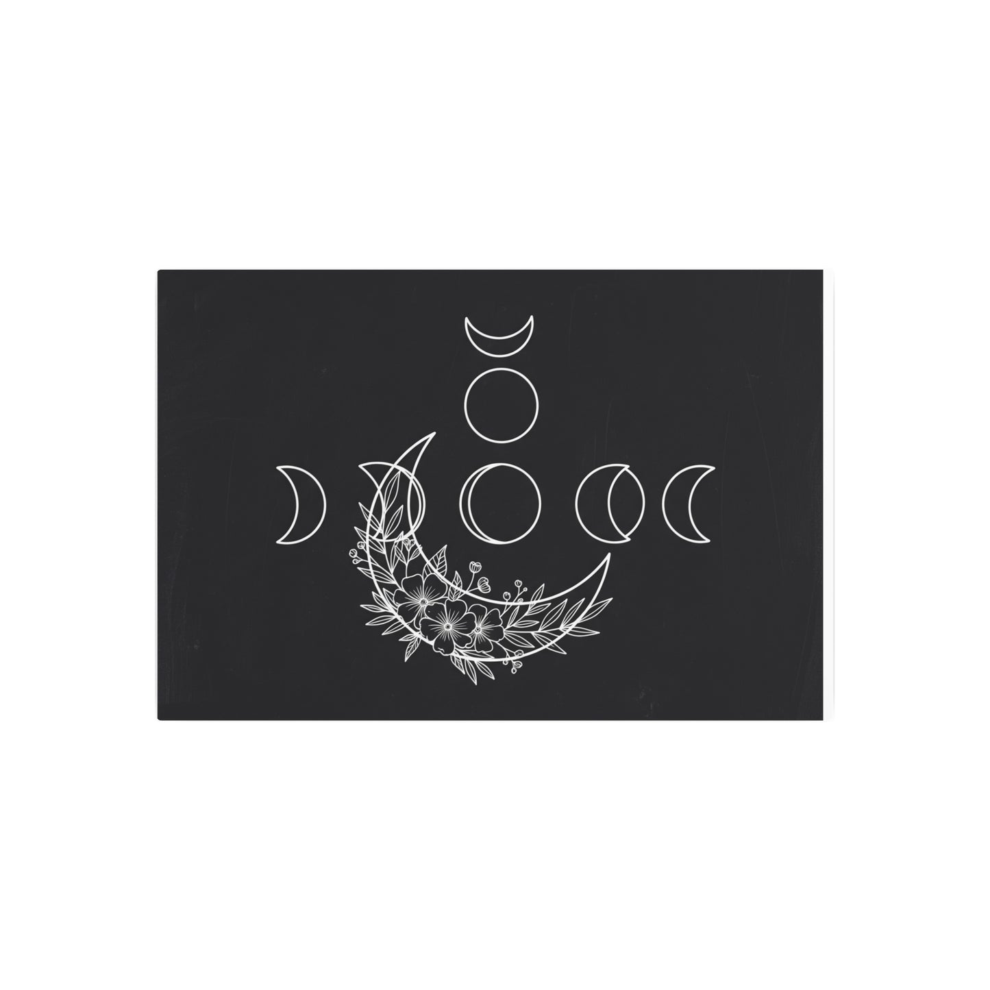 Botanical Moon Phase Wall Art – Metal Boho Accent Piece