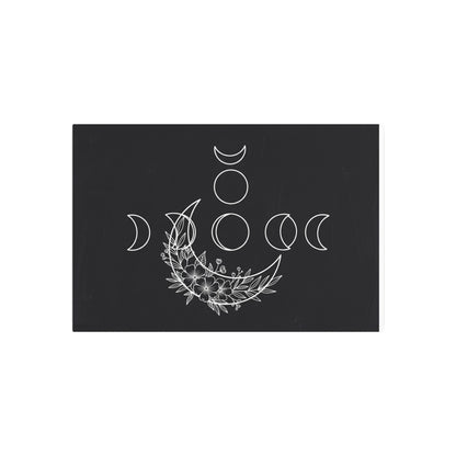 Botanical Moon Phase Wall Art – Metal Boho Accent Piece