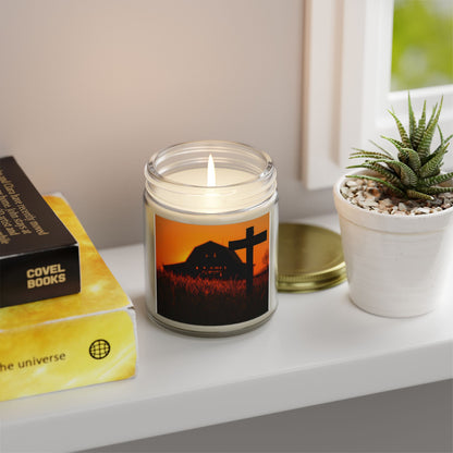 Lumânare parfumată rustică de toamnă cu aromă de fermă