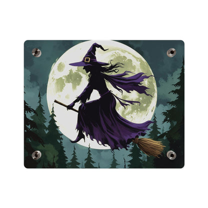 Acrylic Wall Art Panels - Witch and Moon Decor, Perfect for Halloween