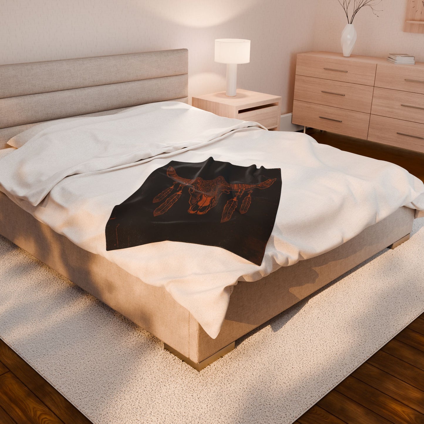Boho Chic Velveteen Plush Blanket