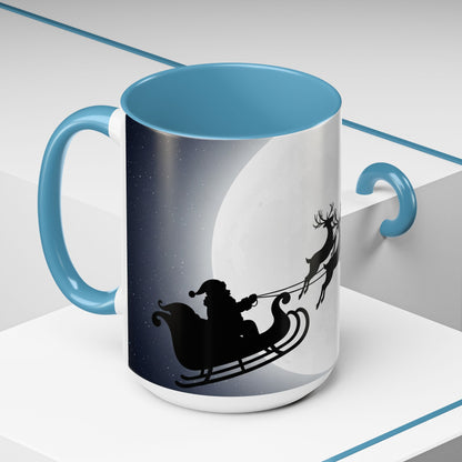 Christmas Sleigh Coffee Mug - Reindeer Holiday Gift