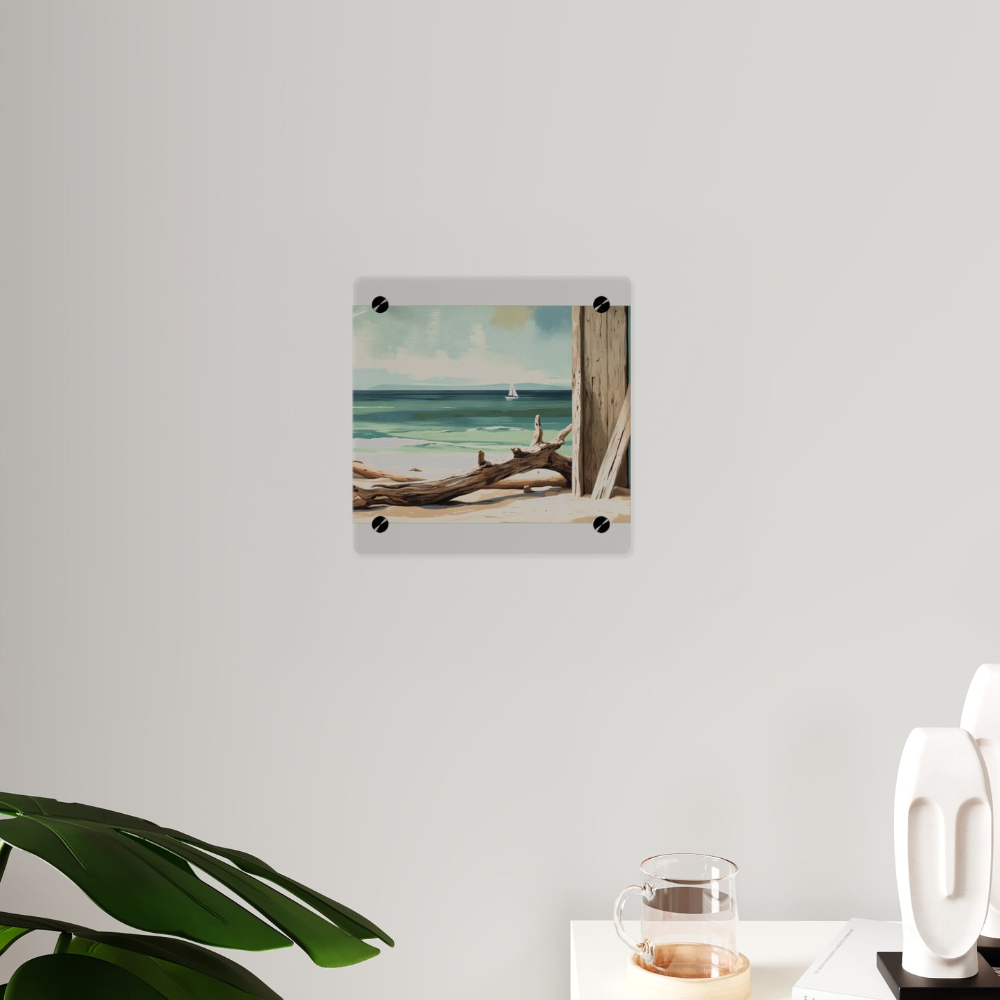 Beachside Acrylic Wall Art – Coastal Luxe Home Accent