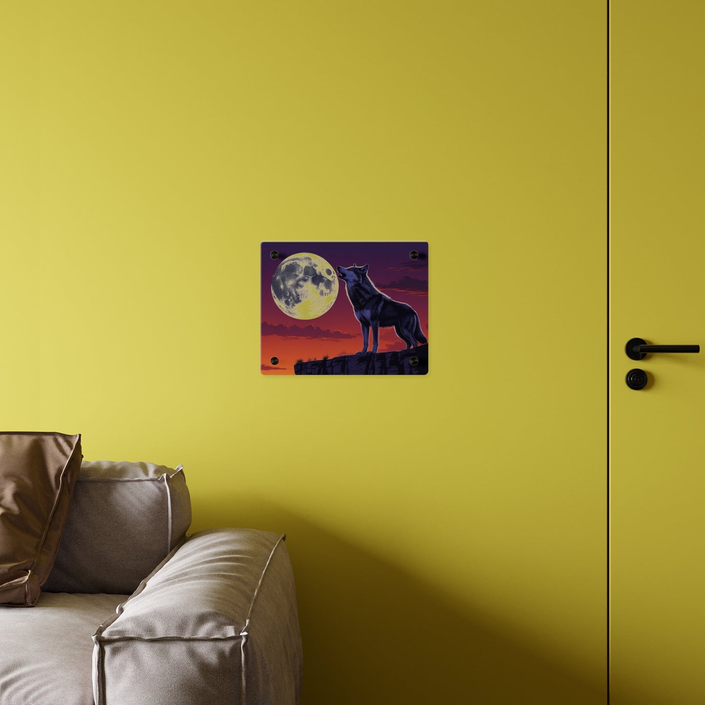 Moonlit Wolf Acrylic Wall Art Panels