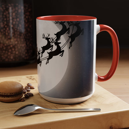 Christmas Sleigh Coffee Mug - Reindeer Holiday Gift