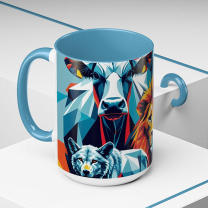 Vibrant Animal Art Coffee Mug - Bold Wildlife Design Gift