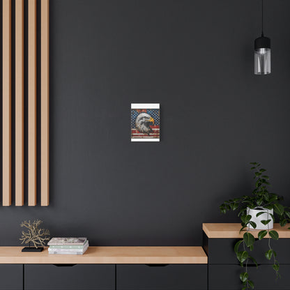 Tablou pe pânză Weathered Glory – Decor rustic de perete cu vultur pleșuv și stele