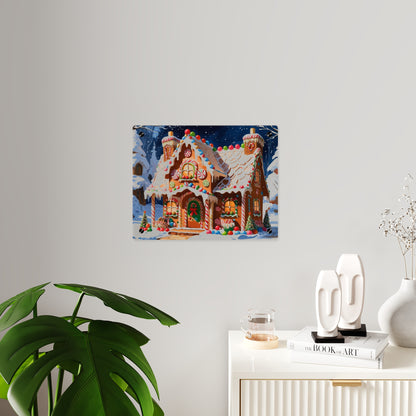 Festive Gingerbread House Acrylic Wall Art – Christmas Holiday Décor